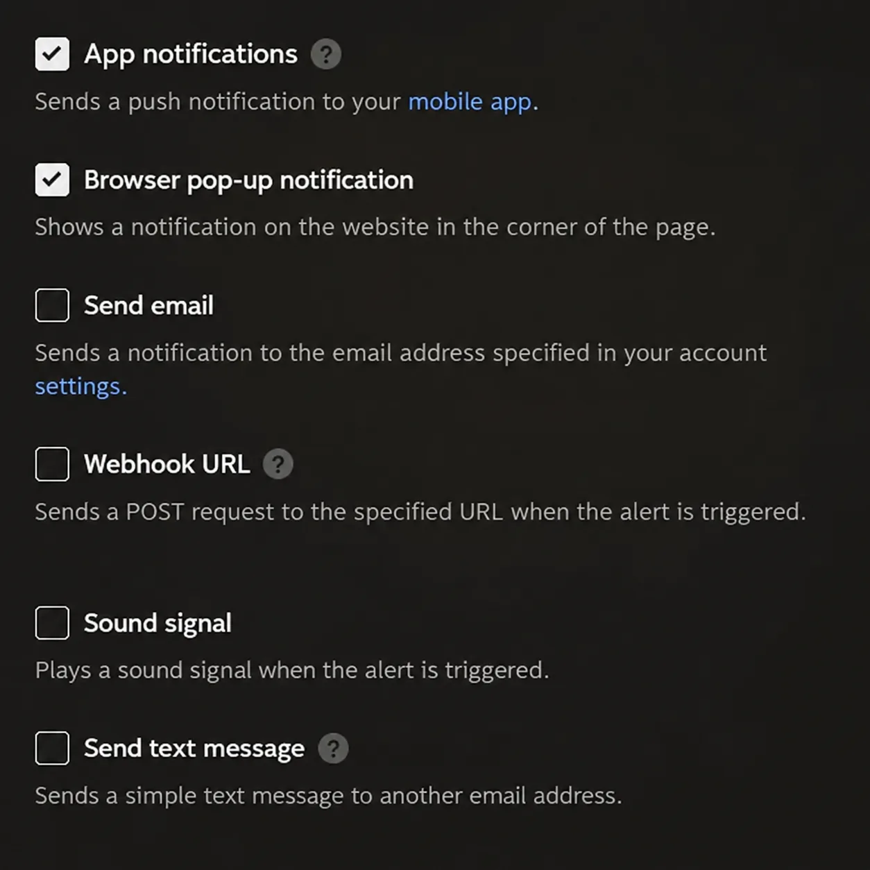delivery of notification