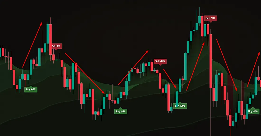 сигналы Buy и Sell отмечают начало каждой новой ценовой волны
