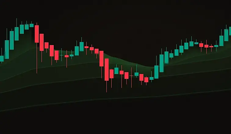 зелёные EMA пересекаются, но смотрят вверх - тренд с коррекциями